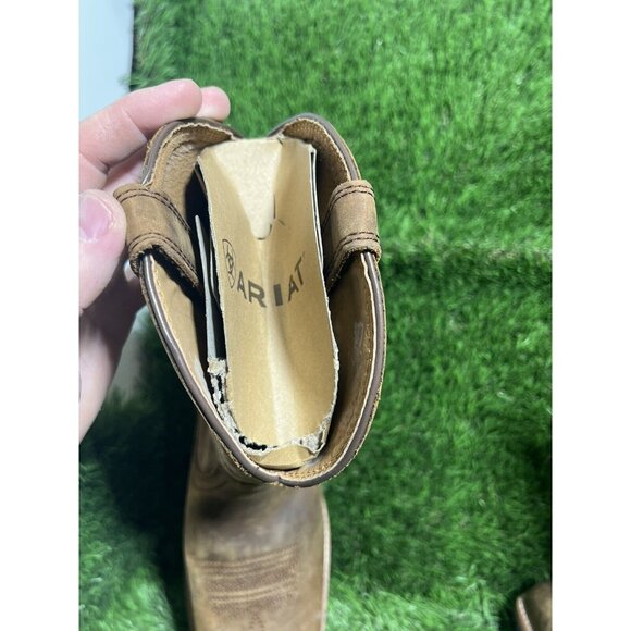 New Ariat® Sz 11D Mens Hybrid Rancher Distressed Brown Square Toe Boots 10023175 - Picture 7 of 8